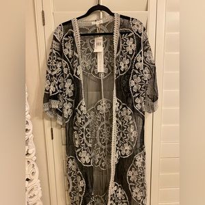 Nordstrom Embroided Net cover up